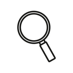 Search magnifying glass flat icon.