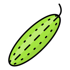 Cucumber Line Color Icon