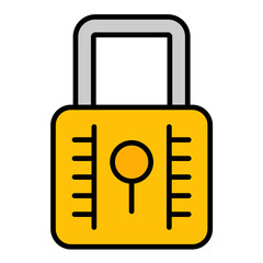 Padlock Line Color Icon