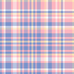 Texture background pattern of check tartan textile with a plaid seamless vector fabric.