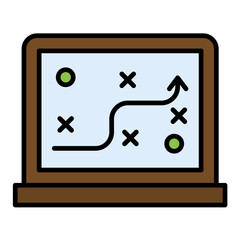 Strategy Line Color Icon