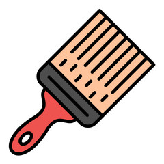 Paint Brush Line Color Icon