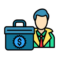 Businessman Line Color Icon