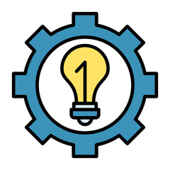 Idea Development Line Color Icon