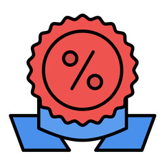 Discount Line Color Icon