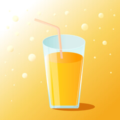 a glass of orange juice