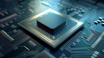 Integrated microchip. Generative ai.