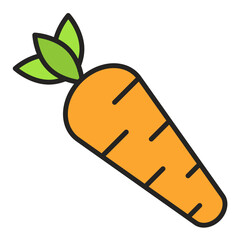 Carrots Line Color Icon