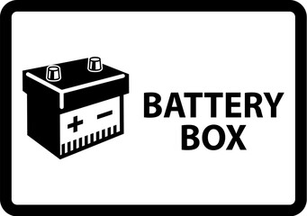 Symbol Battery Sign Battery Box On White Background