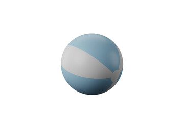 Beach Ball Isolated On Blue Background 3D Rendering 3D Illustration