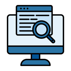 Online Search Line Color Icon