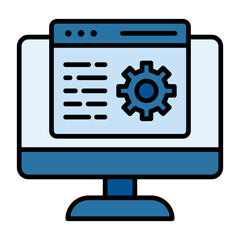 Web Maintenance Line Color Icon