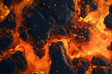 Hot liquid lava texture Generative AI