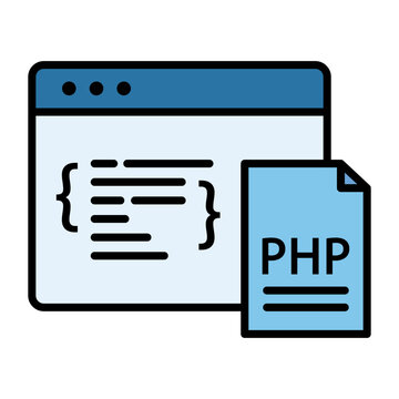 PHP Coding Line Color Icon