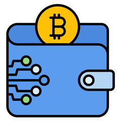 Digital Wallet Line Color Icon
