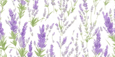 Sprigs of lavender on a white background.