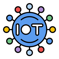 Internet of Things Line Color Icon