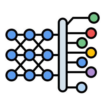 neural network diagram, blue, colorful, connected clip art preview
