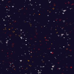 hearts on a dark background