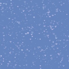 Hearts on blue