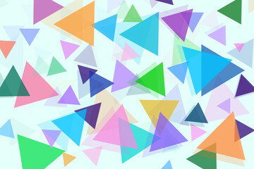 Abstract Geometric Background Creative Colorful Colors Scattered Triangle Shape Transparent Gradient Vector Wallpaper Party Celebration Education 