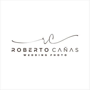 rc initial letter signature handwriting monogram logo design