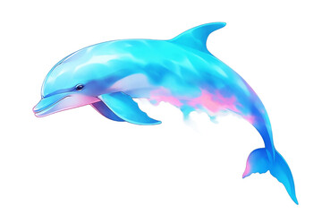 Dolphin Isolated on Transparent Background. Generative AI