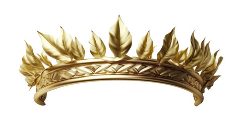 A laurel crown isolated on transparent background - Generative AI - obrazy, fototapety, plakaty