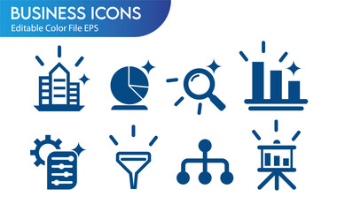 set of icons Business for your design