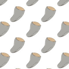 Spa Seamless Pattern with Bodycare cosmetic on isolated background. Hand drawn clipart illustration of skincare products. Colorful backdrop with mortar and flacons for banner or wrapping paper.