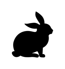 Obraz premium black rabbit silhouette
