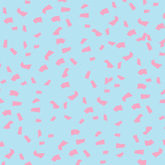 vector pink confetti. Seamless repeating vector pattern.