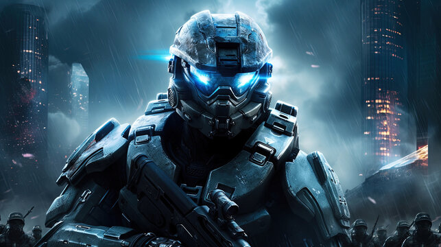 Robotic video game wallpaper