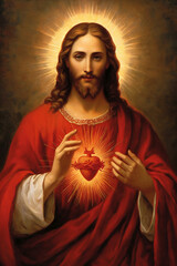 Sacred Heart of the Lord. AI generativ.