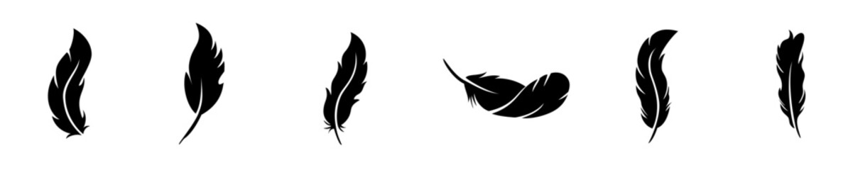Feather Icon vector set image