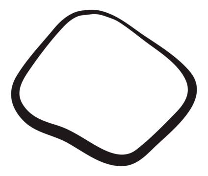 Freehand shape hand painted with ink paint. Png clipart isolated on transparent background