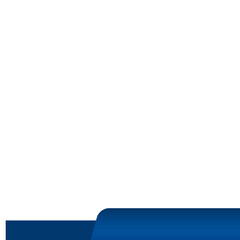 white frame blue banner bottom bar