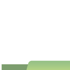 white frame green banner bottom bar