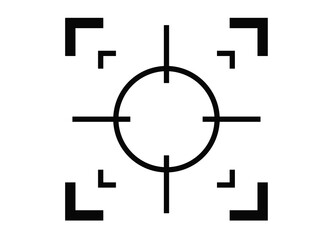 Focus Target Shoot Icon Vector Design Symbol Illustration.Suitable for website design, logo, app, and ui.