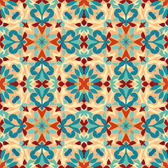 Unique and colorful Arabic seamless pattern