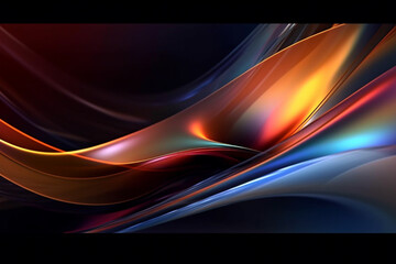 3D rendering abstract colorful gradient background banner or wallpaper, futuristic style