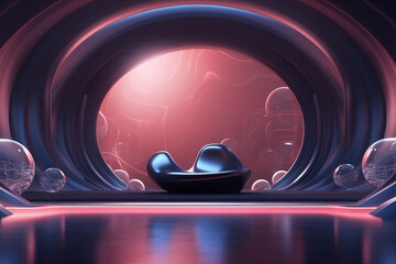 3D rendering abstract colorful gradient background banner or wallpaper, futuristic style
