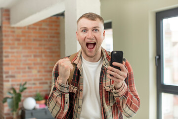 looking angry, annoyed and frustrated. smartphone concept