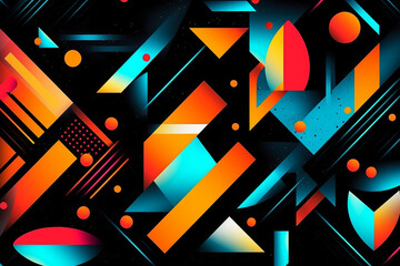 3D rendering abstract colorful geometric background banner or wallpaper, visual elements