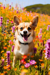 Nature's Delight: Captivating Chihuahua Amidst a Sea of Blossoms