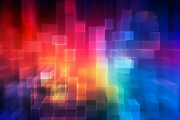3D rendering abstract colorful geometric background banner or wallpaper, visual elements