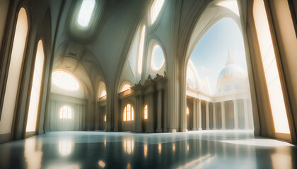 Vintage Transformation: Old Space, New Style - Charming, Eccentric, White Wonderland, Generative AI