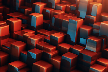 Obraz premium 3D rendering abstract colorful background wallpaper or banner, visual shapes graphic elements