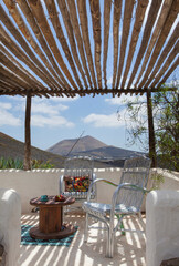 detail terrace villa Lanzarote, Spain