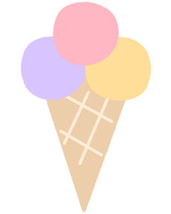 Hand-drawn Ice cream Doodle